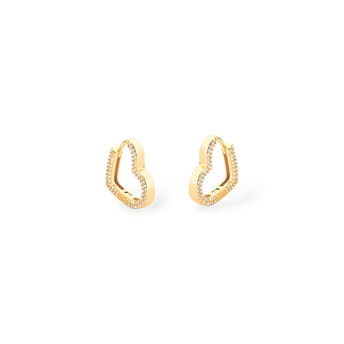 Adrienne Heart Hoop Earrings