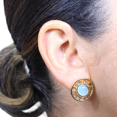 Cesena Blue Agate Earrings